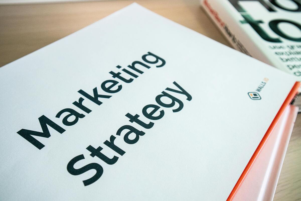 Printed marketing strategy document representing Enlaze Communications’ social media marketing support for U.S. law firms.