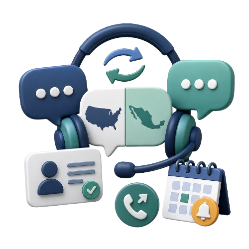 Bilingual virtual legal assistant support for client communication and follow-ups