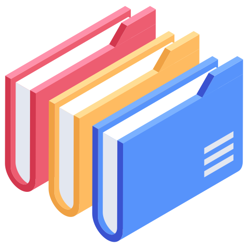Organized folders representing immigration forms and case documents