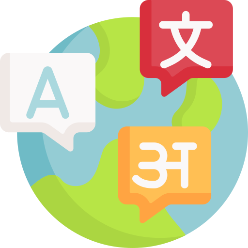 Language translation icon representing English-Spanish document support